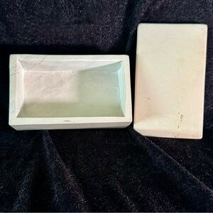 Genuine Alabaster Trinket Jewelry Box – Made in Italy – 5” x 3” x 2”